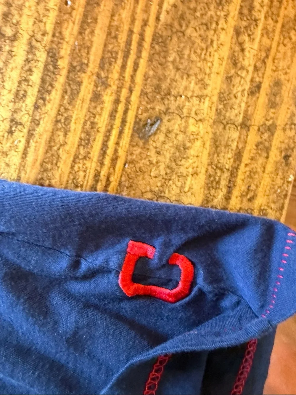 Nike Navy Tee with Red Trim and White Logo
